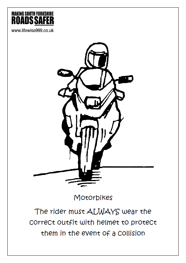 Motorbikes activity sheet