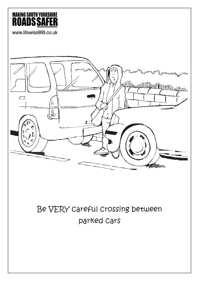 Parked cars activity sheet