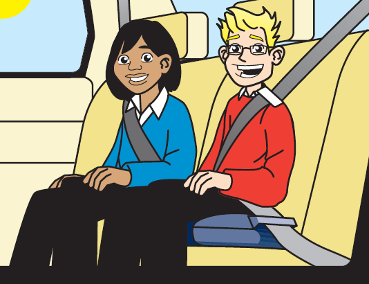 In the car