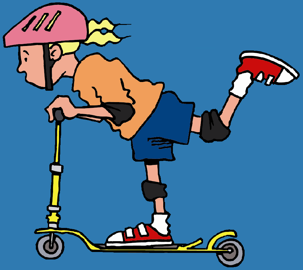 Scooter girl blue