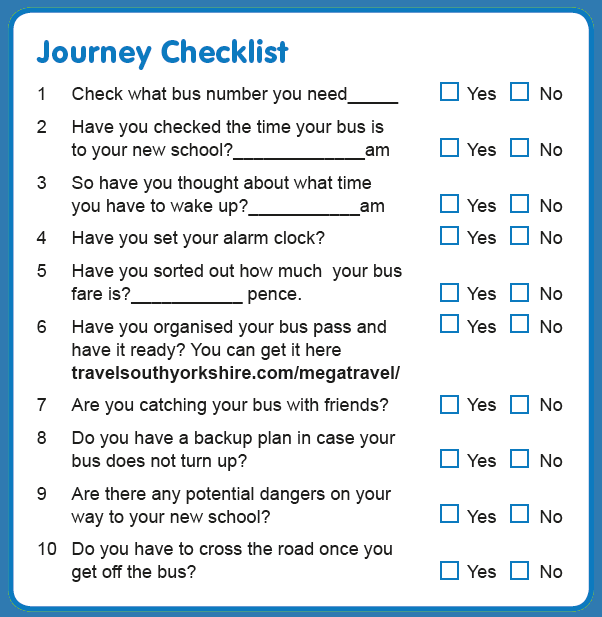 Bus checklist