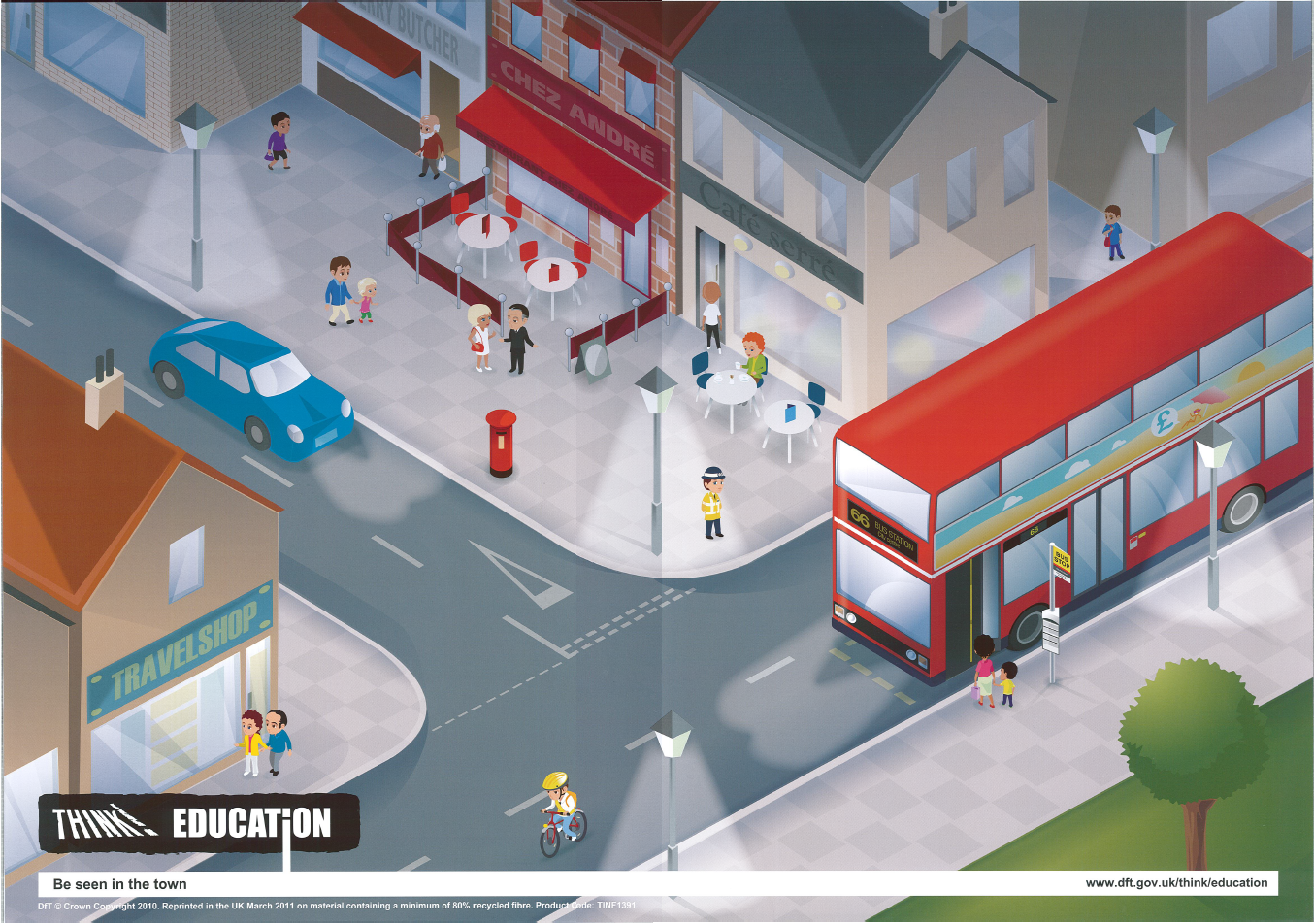 Dark busy street