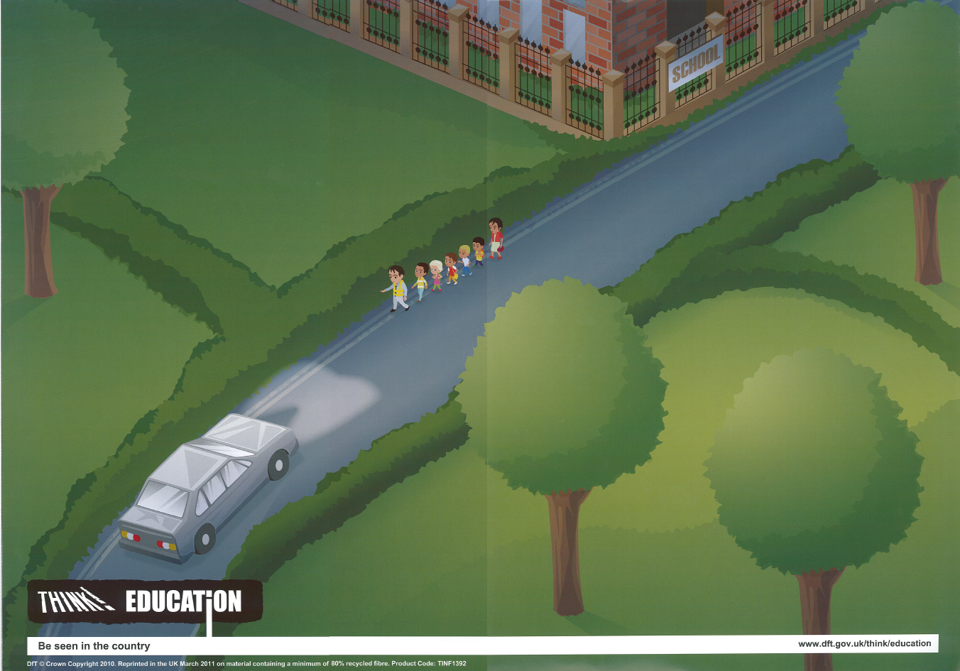 Dark road scene